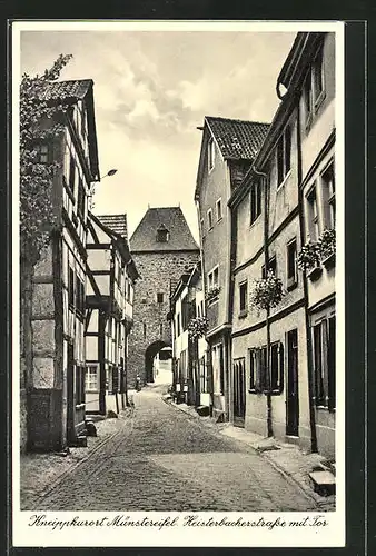 AK Münstereifel, Heisterbacherstrasse mit Tor