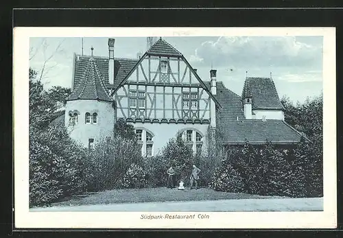 AK Köln-Marienburg, Südpark-Restaurant und Familie