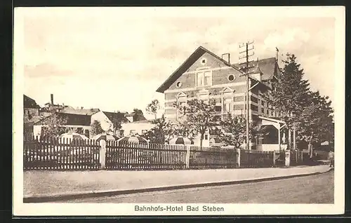 AK Bad Steben, Bahnhofs-Hotel