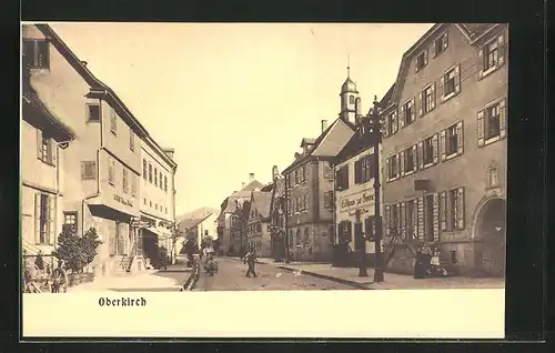 AK Oberkirch, Gasthaus zur Sonne, Strassenpartie