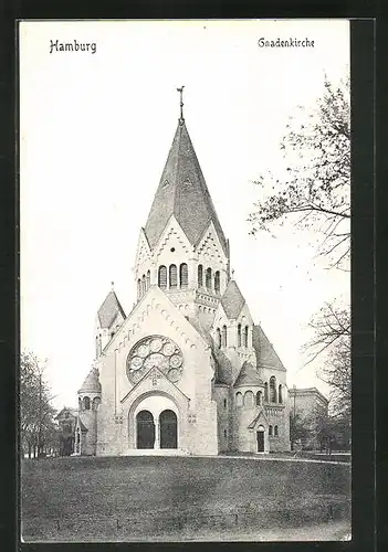 AK Hamburg-St. Pauli, Totalansicht der Gnadenkirche