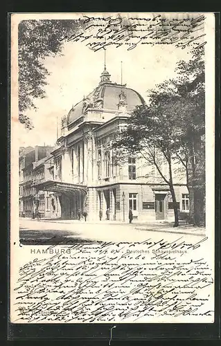 AK Hamburg-St.Georg, Strassenpartie mit deutschen Schauspielhaus