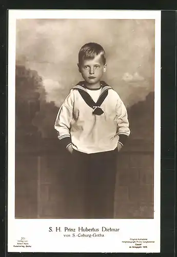 AK S. H. Prinz Hubertus Dietmar von Sachsen-Coburg-Gotha