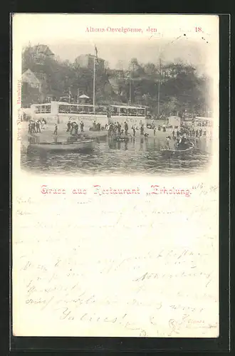 AK Hamburg-Altona-Oevelgönne, Restaurant Erholung