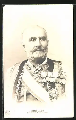 AK Nikolaus Fürst von Montenegro in Uniform mit Orden