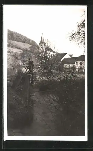 Foto-AK Michelbach /Gerolstein, Teilansicht mit Kirche