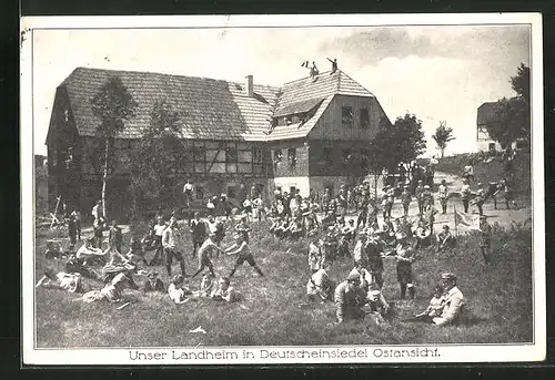 AK Deutscheinsiedel, Landheim des CVJM in Ostansicht