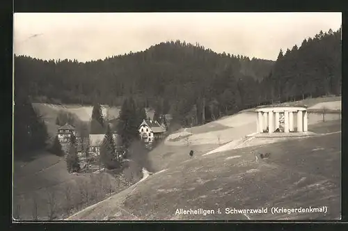 AK Allerheiligen i. Schwarzwald, Kriegerdenkmal