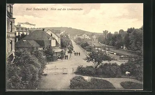 AK Bad Salzschlirf, Blick auf die Lindenstrasse