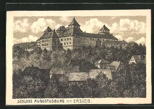 AK Augustusburg im Erzgebirge, Schloss Augustusburg