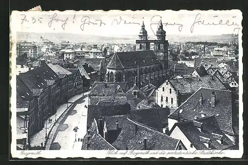 AK Bayreuth, Blick auf die Stadtkirche
