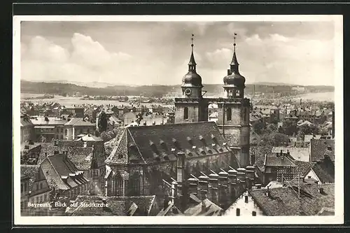 AK Bayreuth, Blick auf die Stadtkirche