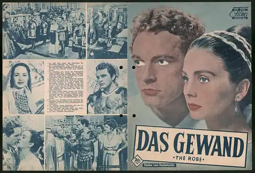 Filmprogramm DNF, Das Gewand, Richard Burton, Jean Simmons, Regie: Henry Koster