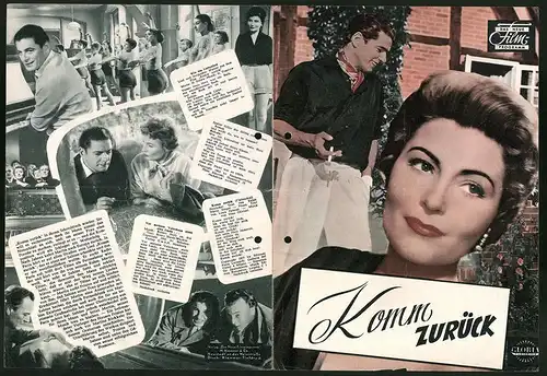 Filmprogramm DNF, Komm zurück, Winnie Markus, Rudolf Prack, Joachim Rake, Regie: Alfred Braun