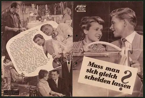 Filmprogramm DNF, Muss man sich gleich scheiden lasen?, Hardy Krüger, Ruth Leuwerik, Regie: Hans Schweikart
