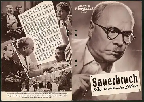 Filmprogramm IFB Nr. 2387, Sauerbruch - Das war mein Leben, Ewald Balser, Heidemarie Hatheyer, Regie: Rolf Hansen