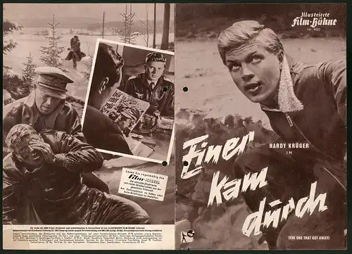 Filmprogramm IFB Nr. 4083, Einer kam durch, Hardy Krüger, Colin Gordon, Regie: Roy Baker
