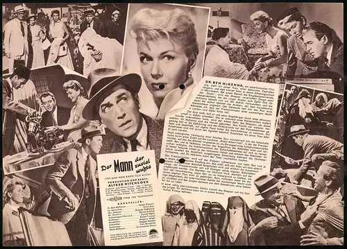 Filmprogramm IFB Nr. 3476, Der Mann, der zuviel wusste, James Stewart, Doris Day, Regie: Alfred Hitchcock