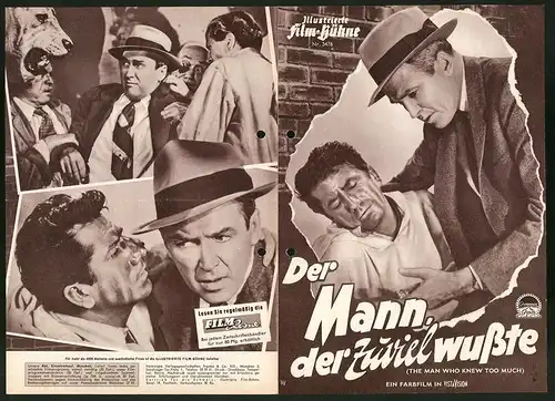 Filmprogramm IFB Nr. 3476, Der Mann, der zuviel wusste, James Stewart, Doris Day, Regie: Alfred Hitchcock