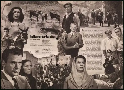 Filmprogramm IFB Nr. 1090, Im Namen des Gesetzes, Massimo Girotti, Jone Salinas, Regie: Pietro Germi