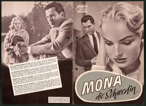 Filmprogramm DNF, Mona die Schwedin, Mark Miller, Lars Ekborg, Regie: Rober Brandt