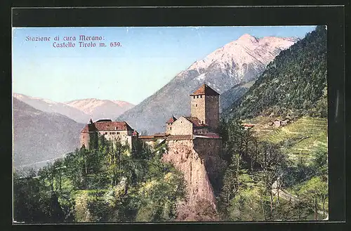 AK Dorf Tirol, Blick zum Schloss