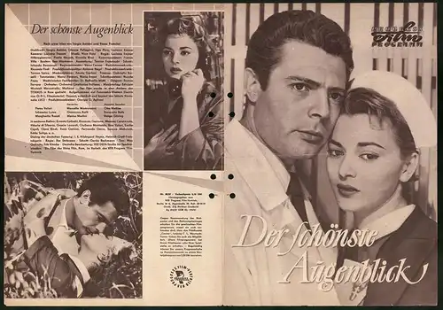 Filmprogramm PFP Nr. 88 /57, Der schönste Augenblick, Marcello Mastroianni, Giovanna Ralli, Regie: Luciano Emmmer