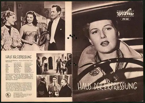 Filmprogramm PFP Nr. 71 /58, Haus der Erpressung, Mary Germaine, William Sylvester, Regie: Maurice Elvey