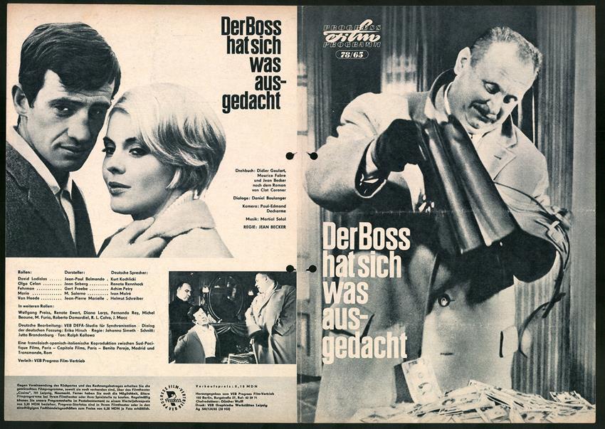 Filmprogramm PFP Nr. 78 /65, Der Boss hat sich was ausgedacht, Jean ...