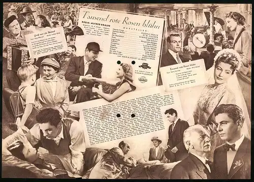 Filmprogramm IFB Nr. 1595, Tausend rote Rosen blühn, Rudolf Prack, Winnie Markus, Regie: Alfred Braun