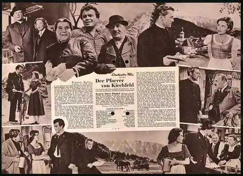 Filmprogramm IFB Nr. 2838, Der Pfarrer von Kirchfeld, Claus Holm, Heinrich Gretler, Regie: Hans Deppe
