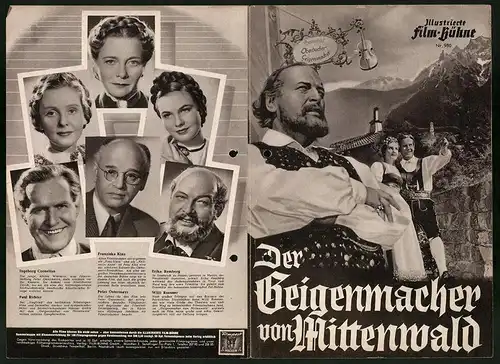 Filmprogramm IFB Nr. 980, Der Geigenmacher von Mittenwald, Willi Roesner, Paul Richter, Regie: Rudolf Schündler