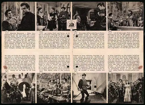 Filmprogramm IFB Nr. 791, In den Klauen des Borgia, Tyrone Power, Orson Welles, Regie: Henry King