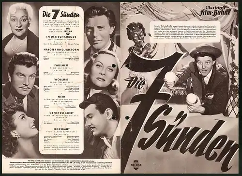 Filmprogramm IFB Nr. 2326, Die 7 Sünden, Gérard Philipe, Maurice Ronet, Regie: Georges Lacombe
