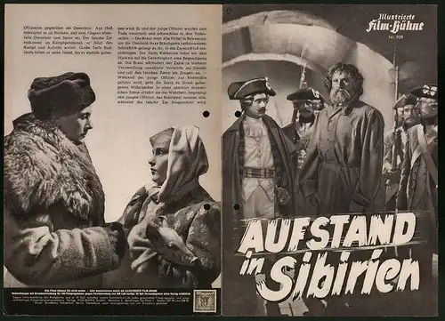 Filmprogramm IFB Nr. 939, Aufstand in Sibirien, Amedeo Nazzari, Vittorio Gassman, Regie: Mario Camerini