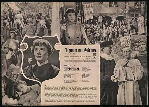 Filmprogramm IFB Nr. 837, Johanna von Orleans, Ingrid Bergman, José Ferrer, Regie: Victor Fleming