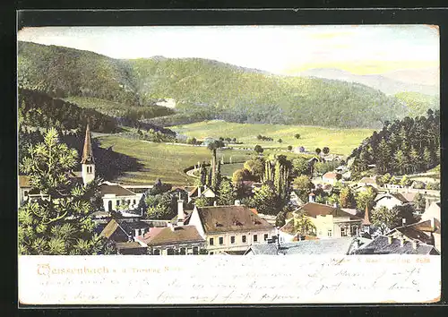 AK Weissenbach a.d. Triesting, Blick zur Kirche im Ort