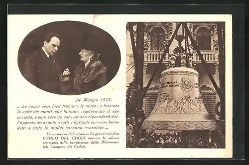 AK Rovereto, Opera Campana Caduti, die grosse Glocke
