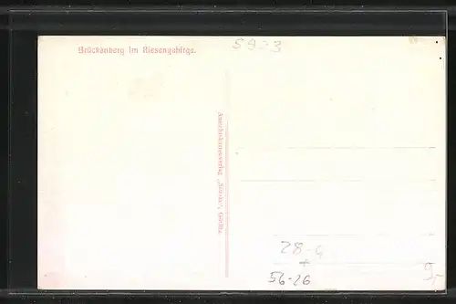 AK Brückenberg im Riesengebirge, Berghotel zur Teichmannbaude, die alte Schnurrbartbaude, Rübezahl