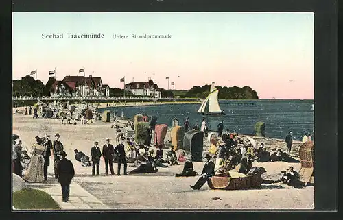 AK Travemünde, Gäste auf der unteren Strandpromenade