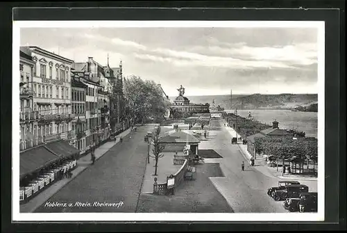 AK Koblenz /Rhein, Partie an der Rheinwerft