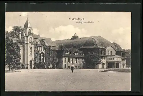 AK M.-Gladbach, Vor der Volksgarten-Halle