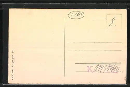 AK M. Gladbach, Partie am Bismarckdenkmal