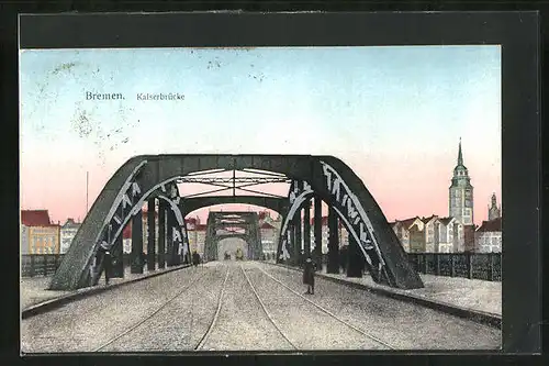 AK Bremen, Aufgang zur Kaiserbrücke