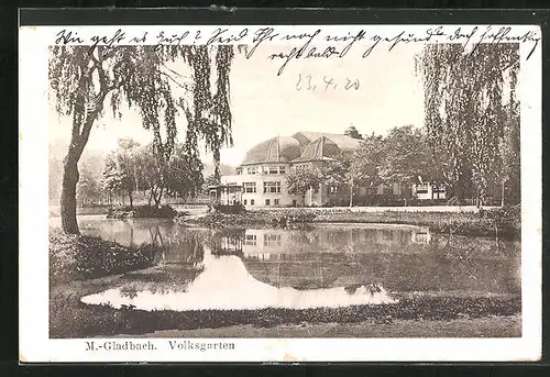 AK M.-Gladbach, Turnhalle im Volksgarten