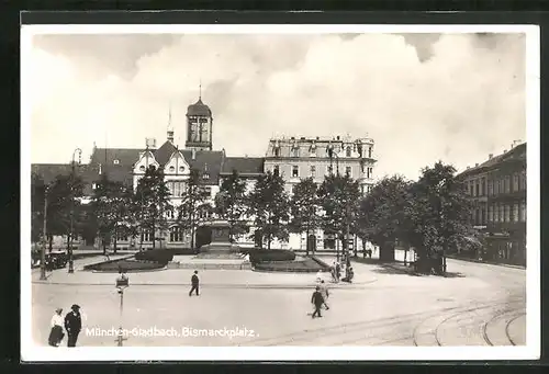 AK München-Gladbach, Ausblick auf den Bismarckplatz