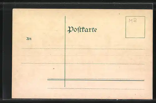 AK M. Gladbach, Königsplatz mit neuer Post & Bismarckdenkmal