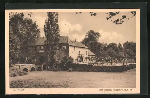 AK Rheydt, Schloss-Restaurant mit Brücke