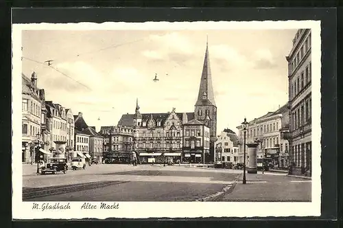 AK M. Gladbach, Blick auf den alten Markt