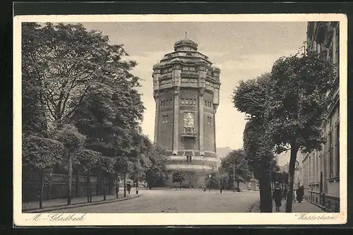 AK M. Gladbach, Blick zum Wasserturm